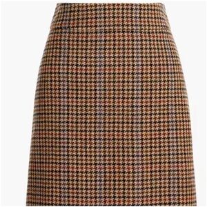 J Crew Factory Houndstooth Wool Skirt